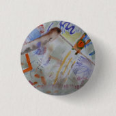 Watercolour Kolibrie Badge Speld Ronde Button 3,2 Cm (Voorkant)