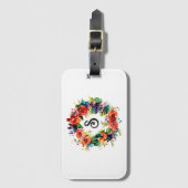Watercolour Krans  Bagagelabel (Voorkant (verticaal))