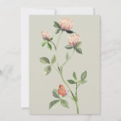 Watercolour Little Wildflower Poppies Baby Shower Kaart (Achterkant)