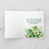 Watercolour Magische Kabouter Deur St Patrick Kaar Kaart (Binnen)