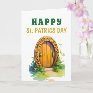Watercolour Magische Kabouter Deur St Patrick Kaar Kaart