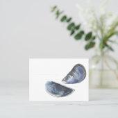 Watercolour Mussel Shell Place Card  Plaatskaartje (Staand voorkant)