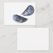 Watercolour Mussel Shell Place Card  Plaatskaartje (Voorkant / Achterkant)