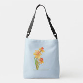 Watercolour Narcis Schoudertas Crossbody Tas (Achterkant)