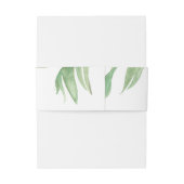 Watercolour Palm Leaf Invitation Belly Band Uitnodigingen Wikkel (Achterkant Voorbeeld)