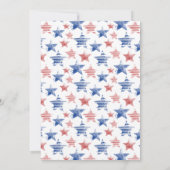 Watercolour Patriottisch Vier Juli Feest Kaart (Achterkant)