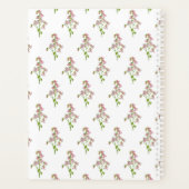 Watercolour Roze Campanula Patroon Weekplanner Planner (Achterkant)
