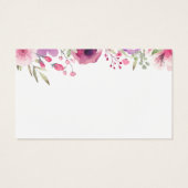 Watercolour Rozen Cadeaubon Visitekaartje (Achterkant)