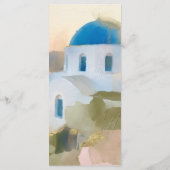 Watercolour Santorini Huwelijksmenu Menu (Achterkant)