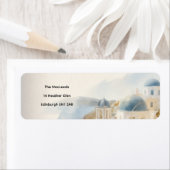 Watercolour Santorini Retouradreslabel Etiket (Insitu)