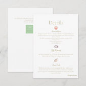 Watercolour Sea Shell Enclosure Card Informatiekaartje (Voorkant / Achterkant)