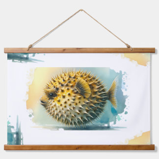 Watercolour Serie: Kogelvis Hangend Wandkleed
