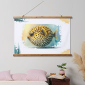 Watercolour Serie: Kogelvis Hangend Wandkleed (Slaapkamer)