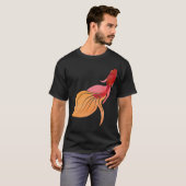 Watercolour Siamese kempvis T-shirt (Voorkant volledig)
