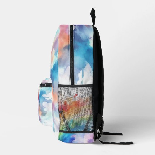 Watercolour Splash Backpack Bedrukte Rugzak (Rechts)