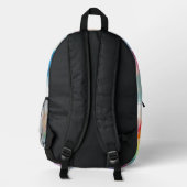Watercolour Splash Backpack Bedrukte Rugzak (Achterkant)