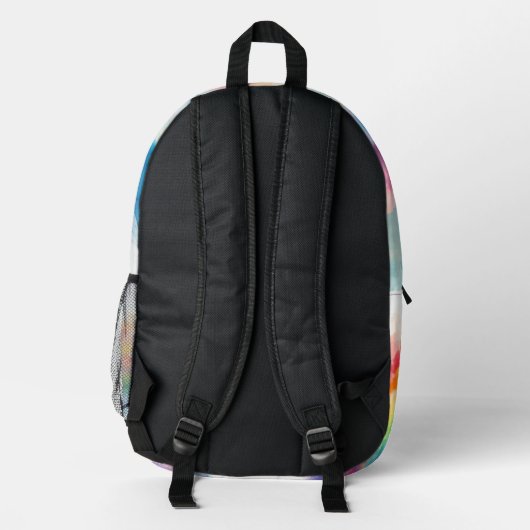 Watercolour Splash Backpack Bedrukte Rugzak (Achterkant)
