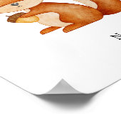 Watercolour Squirrel Forest Animal Name Poster (Hoek)