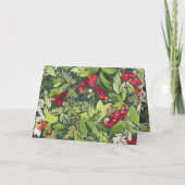 Watercolour traditional botanical modern holiday c feestdagen kaart (Achterkant)