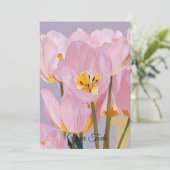Watercolour Tulp Moederdag kaart realistisch (Staand voorkant)