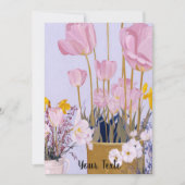 Watercolour Tulp Moederdag kaart schilderij (Voorkant)