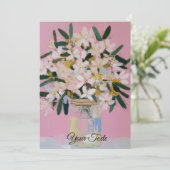 Watercolour Tulpen Moederdag kaart vaas (Staand voorkant)