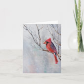 Watercolour Vogel Kerstkaart Kaart (Voorkant)