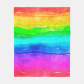 Watercolour watercolor paint wash fleece deken (Voorkant)