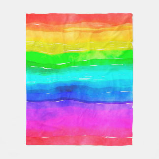Watercolour watercolor paint wash fleece deken