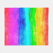 Watercolour watercolor paint wash fleece deken (Voorkant (Horizontaal))