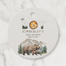 Watercolour Woodland  Oh Boy Bear Baby Shower