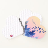 Watercolour Yellow Blue Ombre Butterflies Forest C Notitieboek (Binnen)