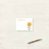 Watercolour Zonnebloem Bedankt Post It Notities Post-it® Notes (Op bureau)