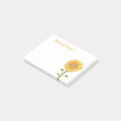 Watercolour Zonnebloem Bedankt Post It Notities Post-it® Notes (Schuin)