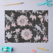 Watercolours pink blue black elegant pattern tissuepapier (Craft)