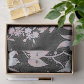 Watercolours pink blue black elegant pattern tissuepapier (Geschenk)