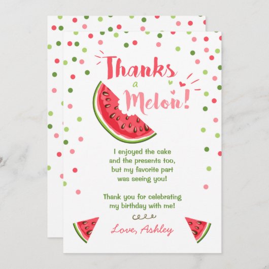 Waterdag Melon bedankt de zomer (Voorkant / Achterkant)