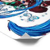 Waterdanser Tanjiro Kamado demon slayer Poster (Hoek)