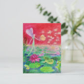 waterdanseres briefkaart (Staand voorkant)