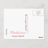 waterdanseres briefkaart (Achterkant)