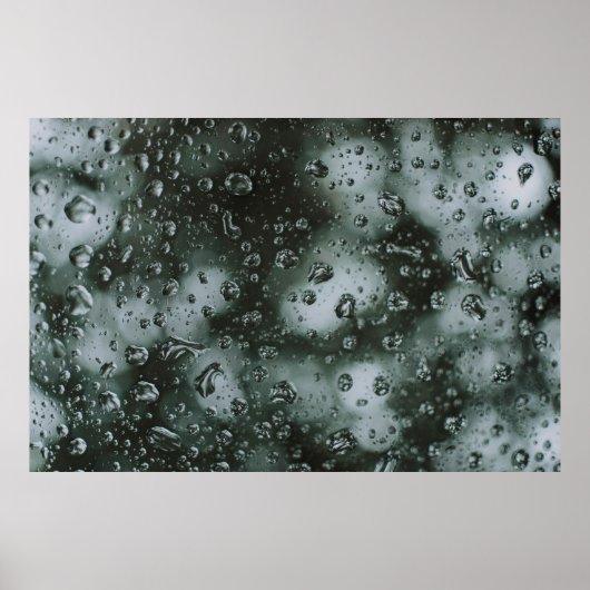 Waterdew op glas poster (Voorkant)