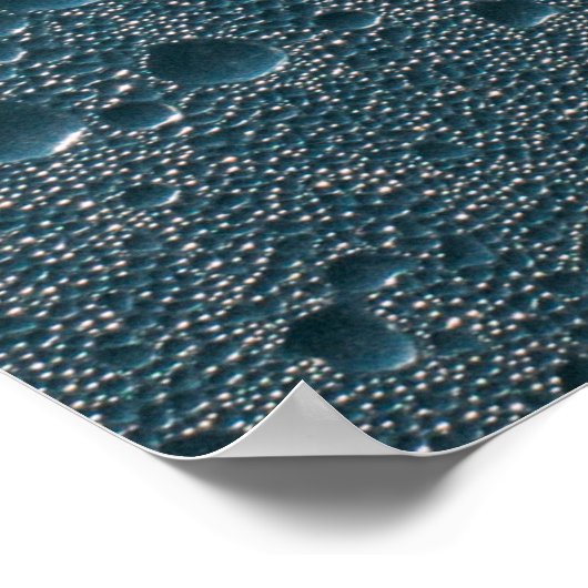 Waterdew op glas poster (Hoek)