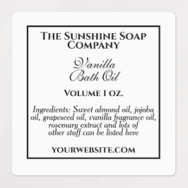  waterdicht badlabel wit & zwart labels