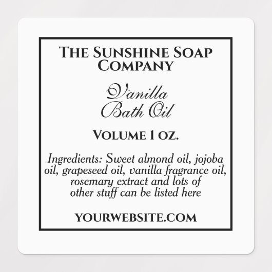  waterdicht badlabel wit & zwart labels (Design 1)