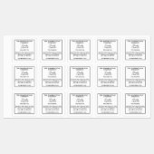  waterdicht badlabel wit & zwart labels (Vel)