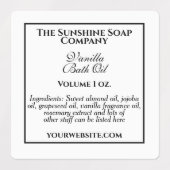  waterdicht badlabel wit & zwart labels (Design 2)