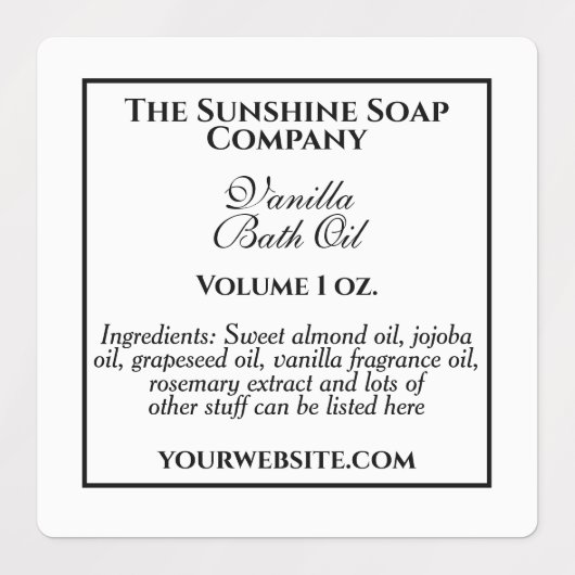  waterdicht badlabel wit & zwart labels (Design 2)