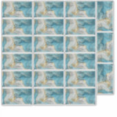 Waterdicht Blauw Goud Glitter Druppelfles Etiket Sticker (Voorkant)