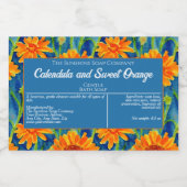 Waterdicht Blauw Sinaasappel Bloemenzeep Verpakkin Voedselcontainer Etiket (Enkel label)