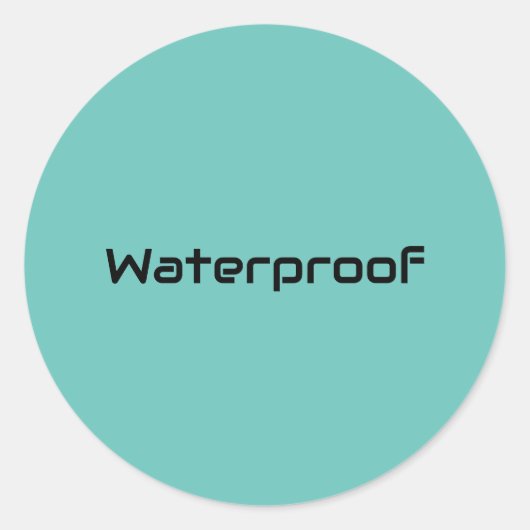 Waterdicht Blauwgroen Blauw Label Splash Gratis Pa (Voorkant)